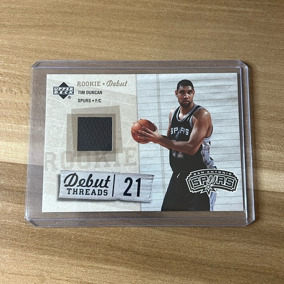 Tim Duncan Rookie Card Game worn - Picture 1 of 4
